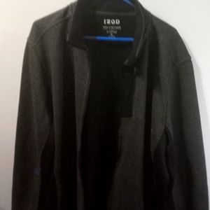 Izod Advantage Performance Natural Stretch full zip Men's Jacket Grey and Black